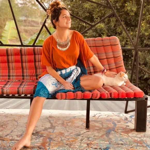 Bohemian Orange Top - Picture 1 of 3